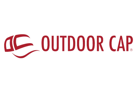 Outdoor Cap red logo with a stylized hat.